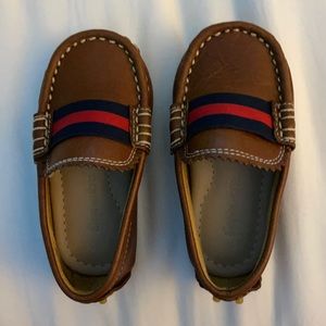Never worn brown leather Elephantito toddler boy "club loafer"